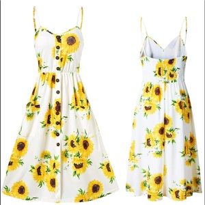 Spaghetti Strap Sunflower sundress
